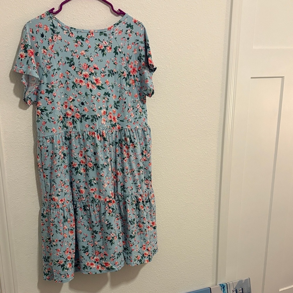 Haptics Floral Midi Dress in Blue Size Small Cottagecore Boutique - Picture 4 of 6